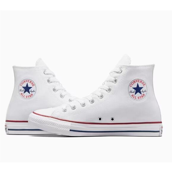 Converse Women's White Chuck Taylor All Star Sneakers Size Men's 6 Women's 8 - Picture 10 of 11